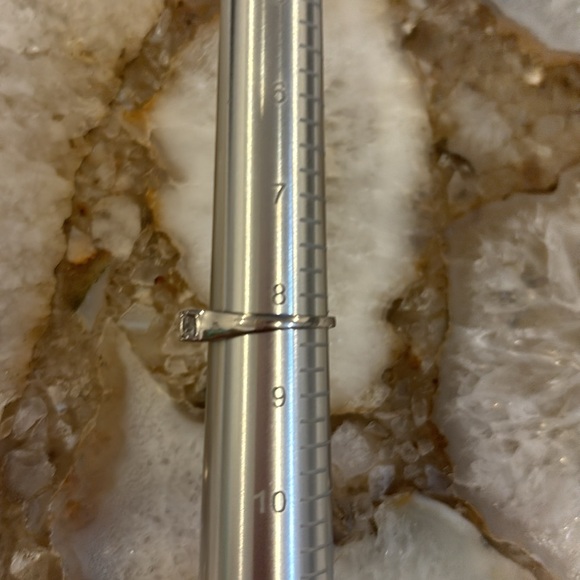 925 Sterling Silver Cubic Zirconia Anniversary Band Wedding Band Ring Size 8.25 - Picture 7 of 7